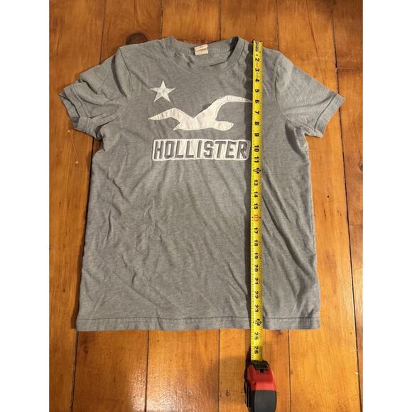 Y2K Style Hollister Muscle Shirt Mens M Gray Soft Puff Graphic - Picture 6 of 7